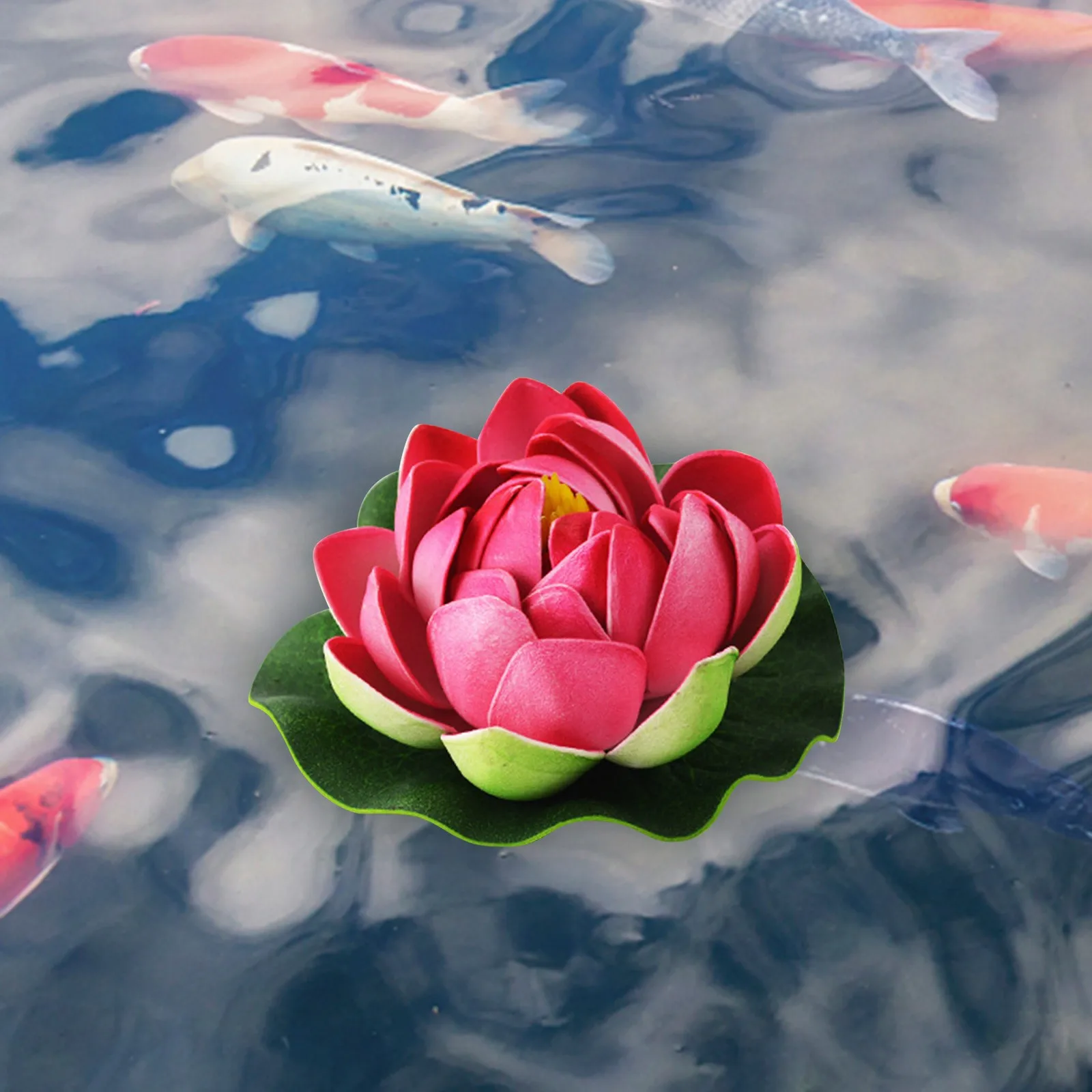 Water Lily Canopy Pond Fish Pond Floating Decoration Props Living Room Fish Tank Artificial Flowers Outdoor Hanging