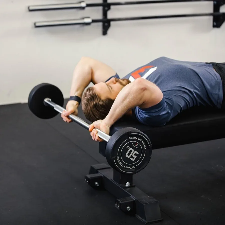 Fixed Rubber Curl Barbell 2