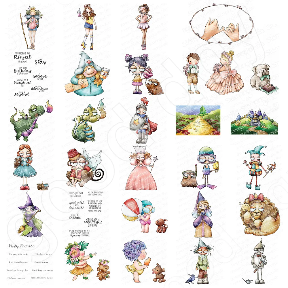 

New 2023 Boys and Girls Animals Cutting Dies Stamps Scrapbook Diary Decoration Embossing Template Diy Greeting Card Handmade
