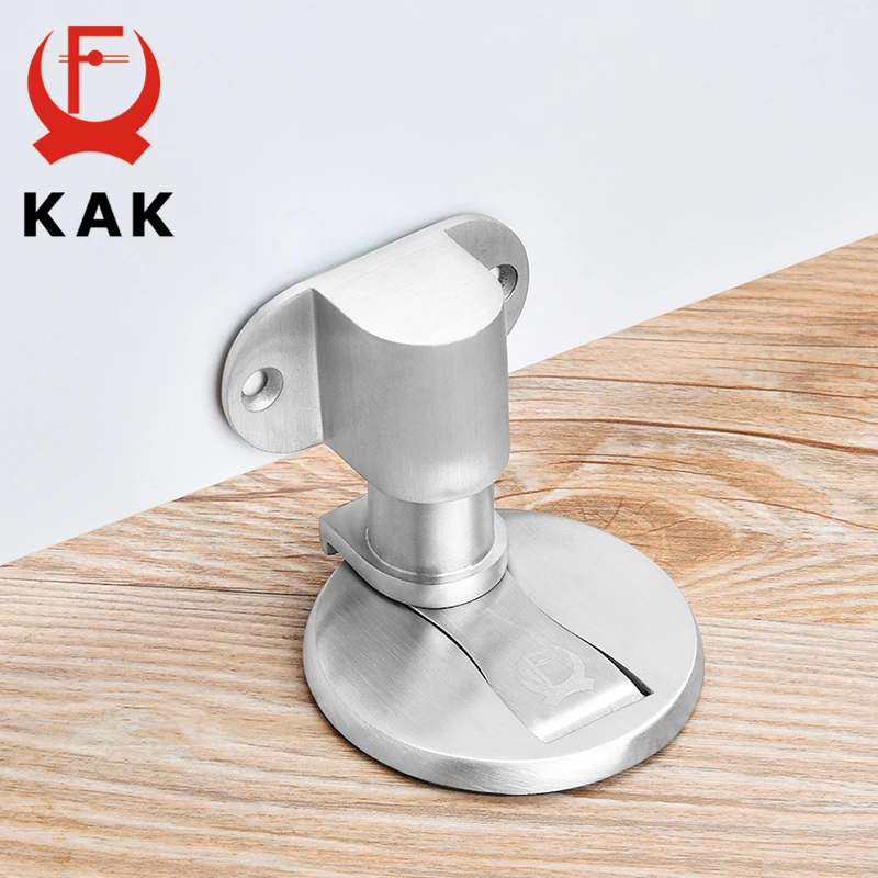 Kak verstellbarer Tür halter Edelstahl magnetischer Tür stopper Non-Punch-Aufkleber wasserdichte Tür stopper Möbel Türbeschläge