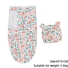 Baby Blanket Hat Set Cartoon Printed Cotton Newborn Swaddle Adjustable Infant Sleeping Swaddle Wraps All Seasons 0-6 Months 3