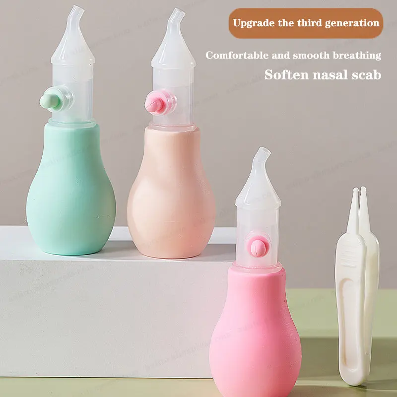Baby Care Nasal Aspirator Professional Syringe Rhinitis Irrigator Infant Nose Clean Rinsing Device Reusable Silicone Suction Tip nasal aspirator nasal irrigator