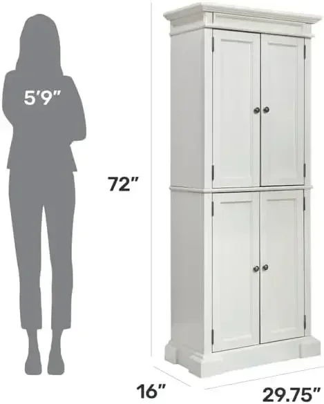 Furniture supplies Homestyles Americana Off-White Pantry, 72"H 2