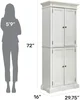 Furniture supplies Homestyles Americana Off-White Pantry, 72"H 2