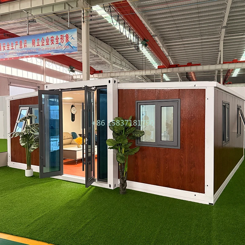 รูปสินค้า บ้านคอนเทนเนอร์โมดูลาร์ บ้านเคลื่อนที่ขนาดเล็ก บ้านเรือนกระจก ขยายได้