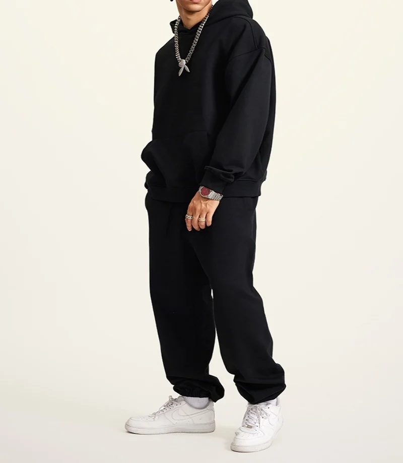 New Women Tracksuit Solid Color Hooded Sport Suits Men Spring Warm Hoodies Casual Long Sleeve Sweatshirts Trousers Two Piece