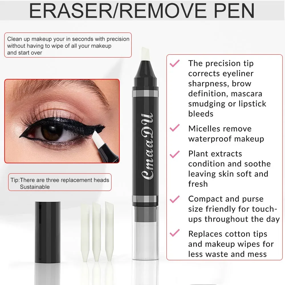NEW Makeup Remover Pen Eyeliner Remover Eraser Stick Corrector Pen Lipstick Eyeliner Eraser Instant Corrector Mascara Corrector 3