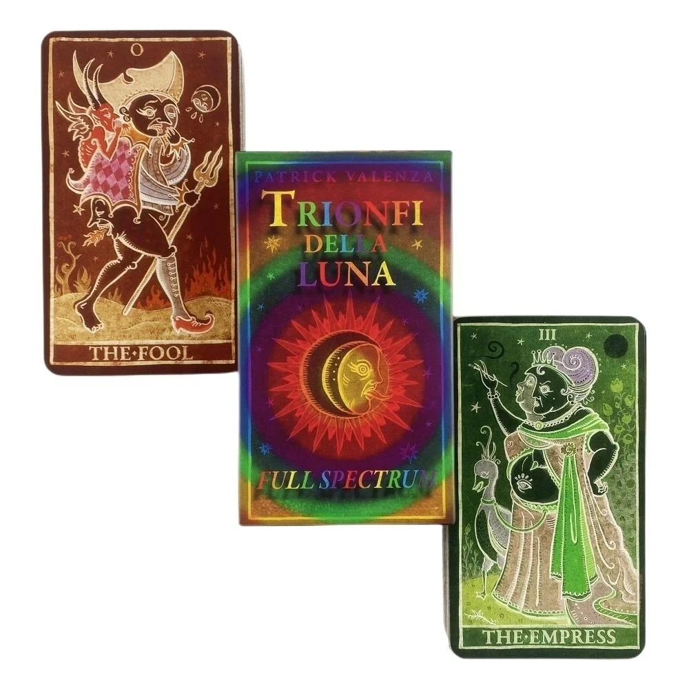 Rainbow Della Luna Tarot Cards Divination Deck English Versions Illustrated Edition Oracle Board Playing Table Games For Party the fool mouse tarot cards animals divination deck version illustrated edition oracle board playing table games for party