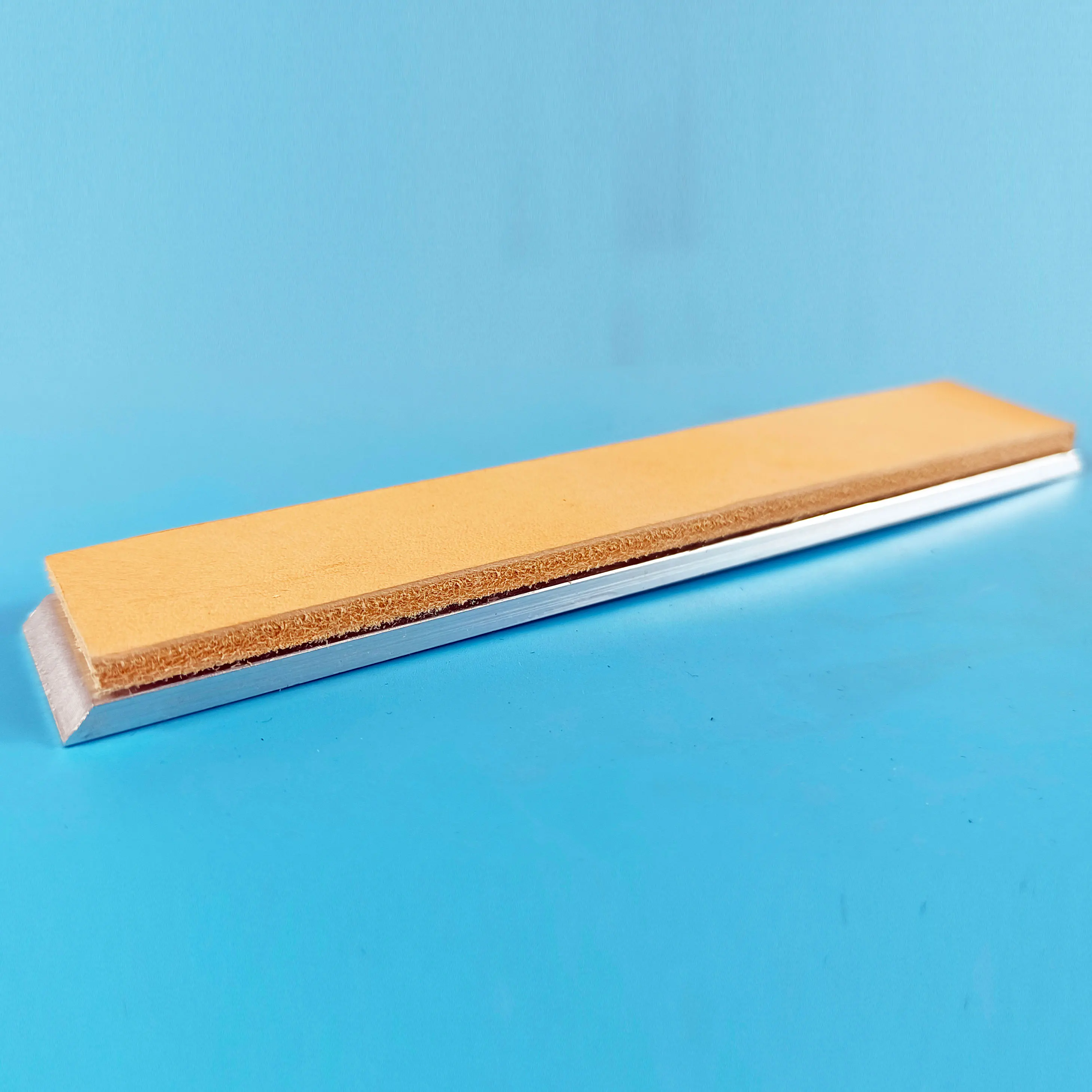 Knife Sharpening Leather Strop Polishing Genuine leather 25mm Aluminum alloy Blank 4mm Thickness