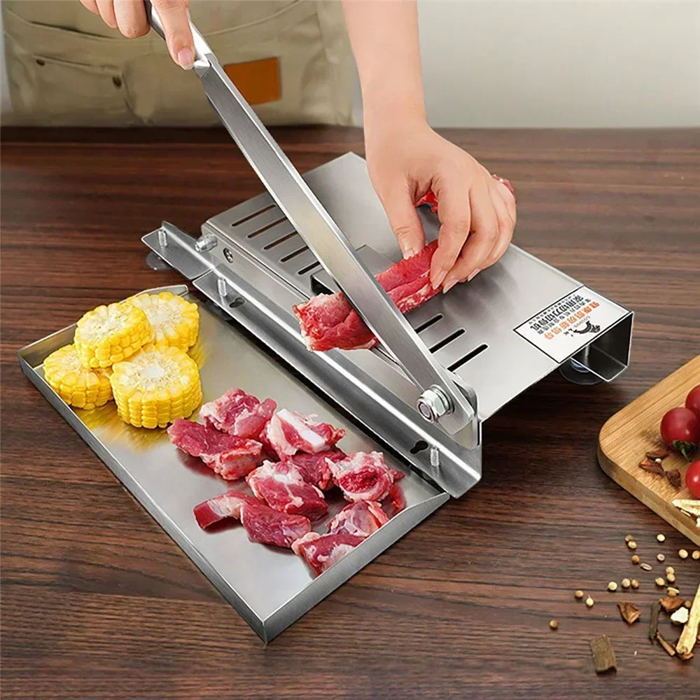 Home Kitchen Manual Frozen Meat Slicer Bone Cutting Tool Stainless Steel Minced Lamb Bone Meat Cutter Chicken Duck Fish Cutting food slicer
