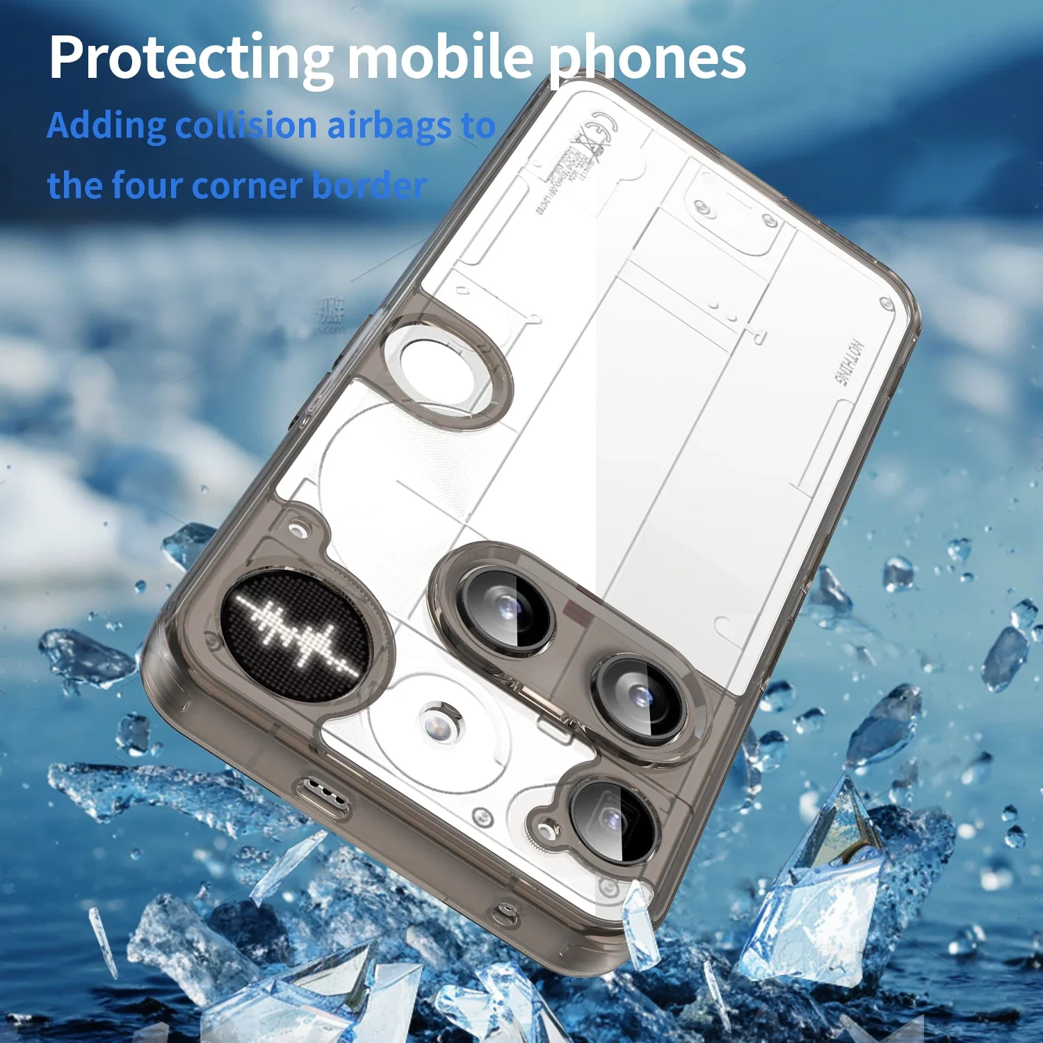 Anti-Fingerprint Shock Resistant Clear Phone Case