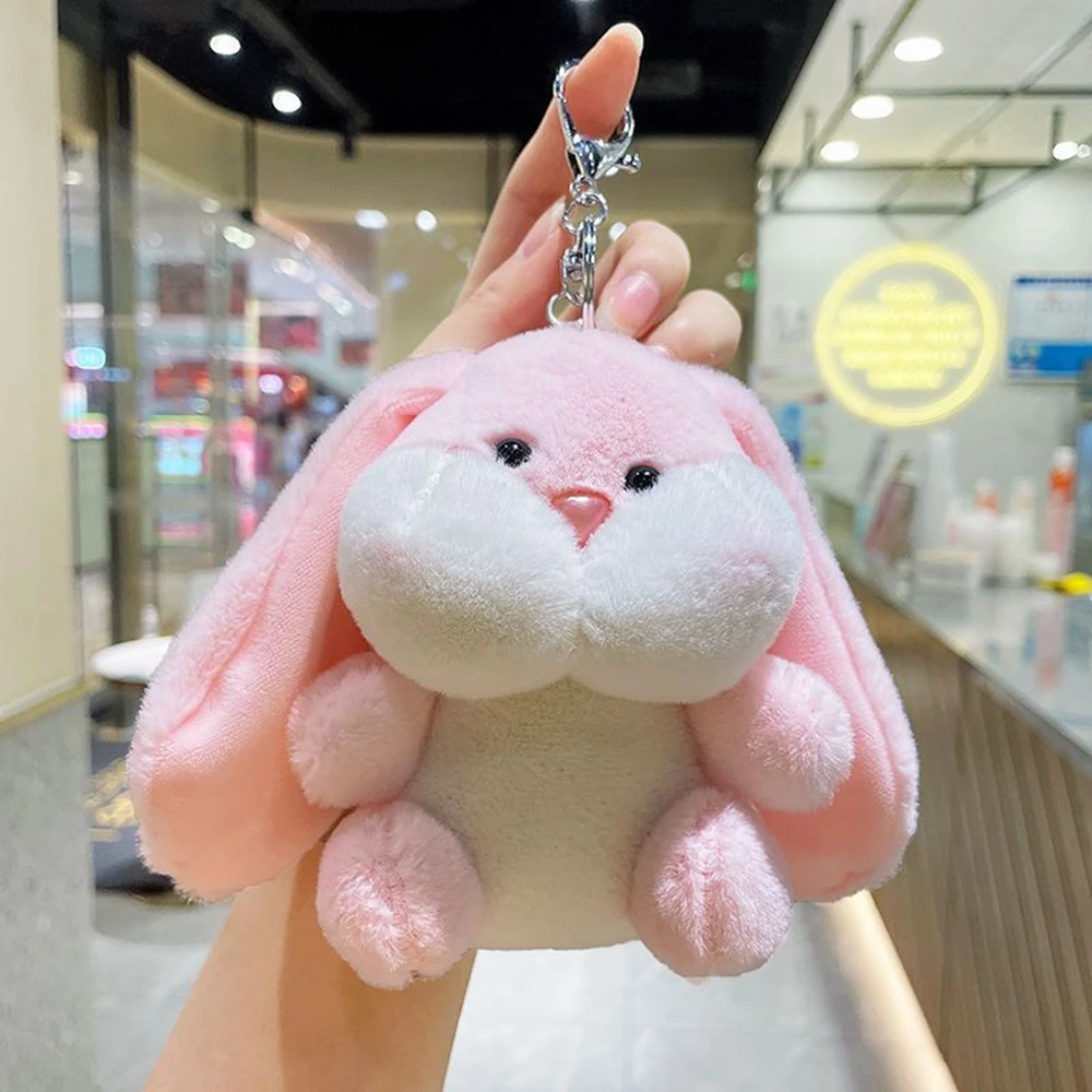 13CM Dudu Rabbit Key Pendant Plush Toy Cute Fashion Accessories Crossbody Bag Schoolbag Pendant Doll Girl Birthday Gift