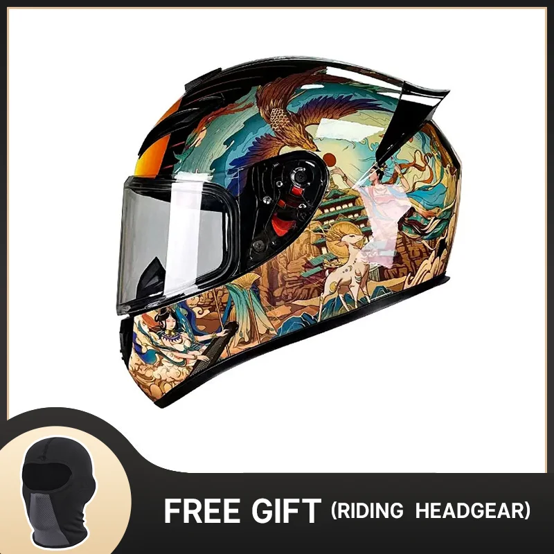 High Quality Flip Up Motorcycle Moto Cascos Motociclistas Capacete Double Lens Full Face Helmet DOT Approved