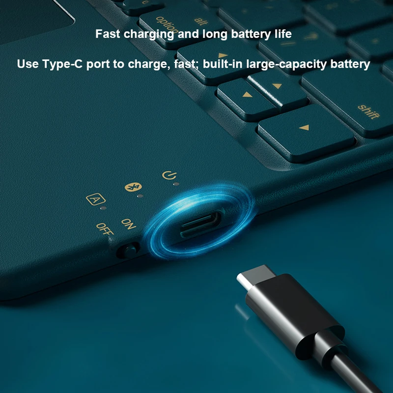 Teclado sem Fio Bluetooth Touch Tablet Android Ios Windows pc Gamer Ipad Mouse ar para Xiaomi - Imagem 5