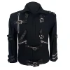 Impersonator Michael Who's BAD Concert Jacket with Punk Rivet Black Outwear 3