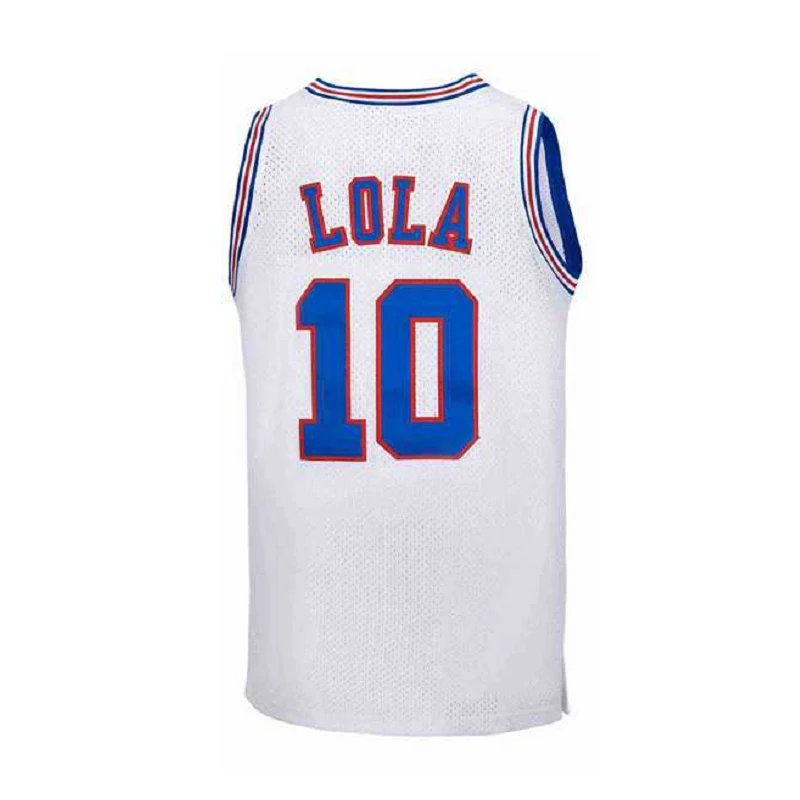 thumbnail image 1 of Camisetas de baloncesto 1 Bugs 10 LOLA ! TAZ 23 Camiseta SPACE JAM Costura Bordado Ropa deportiva para exteriores de alta calidad Blanco Negro, 1 of 4