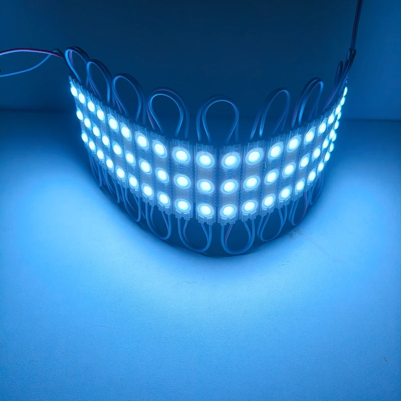 20pcs 2835 SMD 3 LED Module DC12V Injection Waterproof IP67 Decorative 2835 Hard Strip Bar Light Lamp White Red Green Blue
