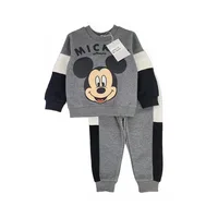 Winter Boys Clothes Mickey Print fleecing Sweatshirt+Pants 2pcs Kids Long Sleeve Suits Boys girls clothes set 2-6 year 1