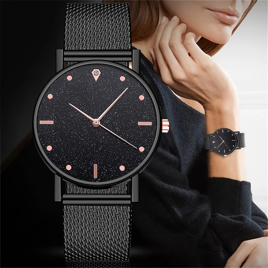 

2023 Crystal Watch Minimalist Calendar Women Watch Casual Ladies Watch Luxury Strap Band Watch Analog Wrist Watch Montre Femme