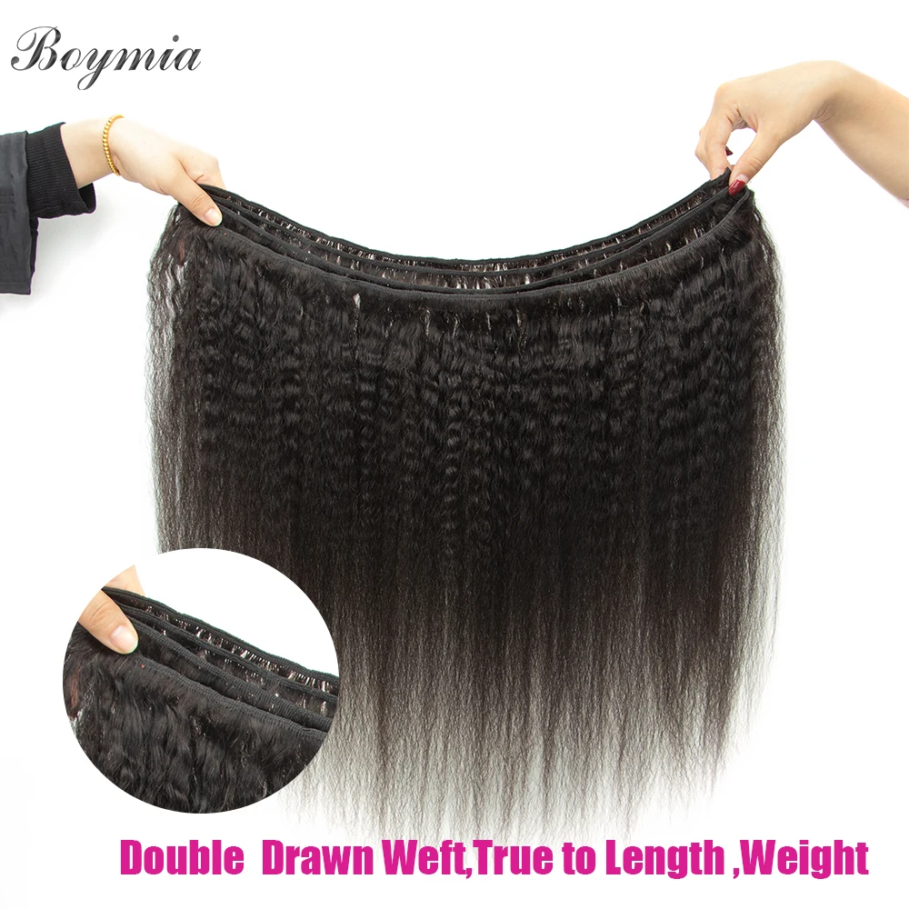 Kinky Straight Human Hair Extension Brazilian Remy Human Hair Bunldes Weft 100g/pack Kinky Straight Extension For Black
