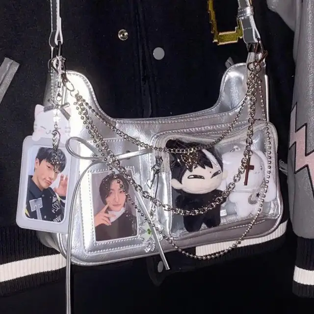 Y2K mignon nœud Ita sac fille Transparent sac de messager femmes mode épaule sac à bandoulière Ladys bricolage Badge sac fourre-tout Lolita sac à main 1