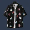 Goose Full Print Summer Button Up Shirt Men Casual Fashion Short Sleeves Shirts Button Lapel Summer 2024 Hawaiian Beach Shirt 4