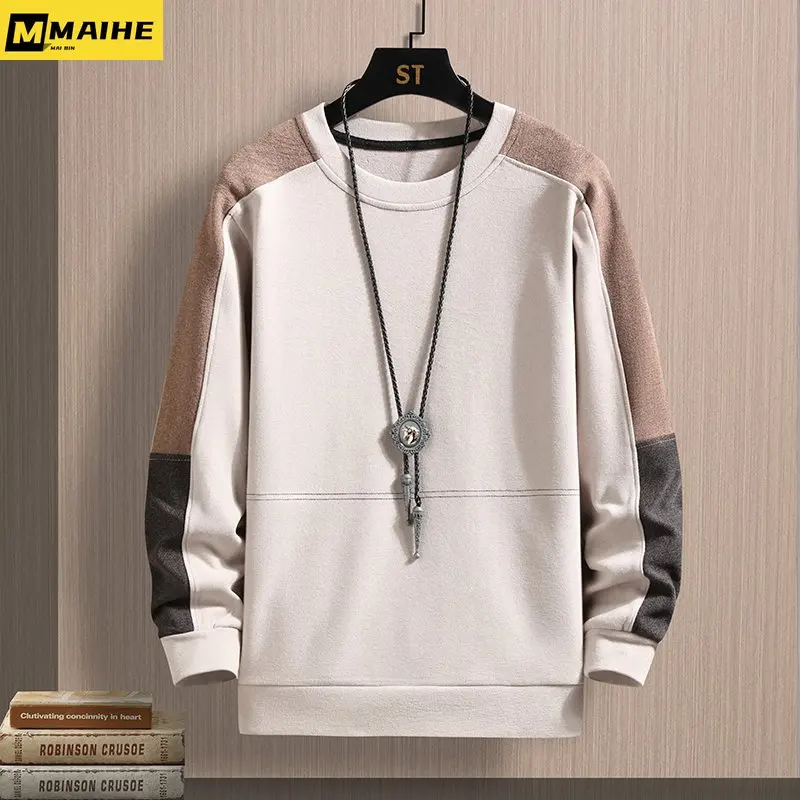 

New men's autumn winter sweatshirt double-sided rabbit velvet 0 collar hoodie Harajuku street wear hip hop jumper men's clothing