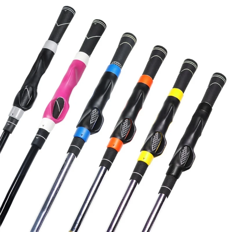 Golf Grip Trainer Attachment Swing Trainer Golf Gesture Alignment Training Aids Golf Swing Trainer for Women Men Beginner Exerci