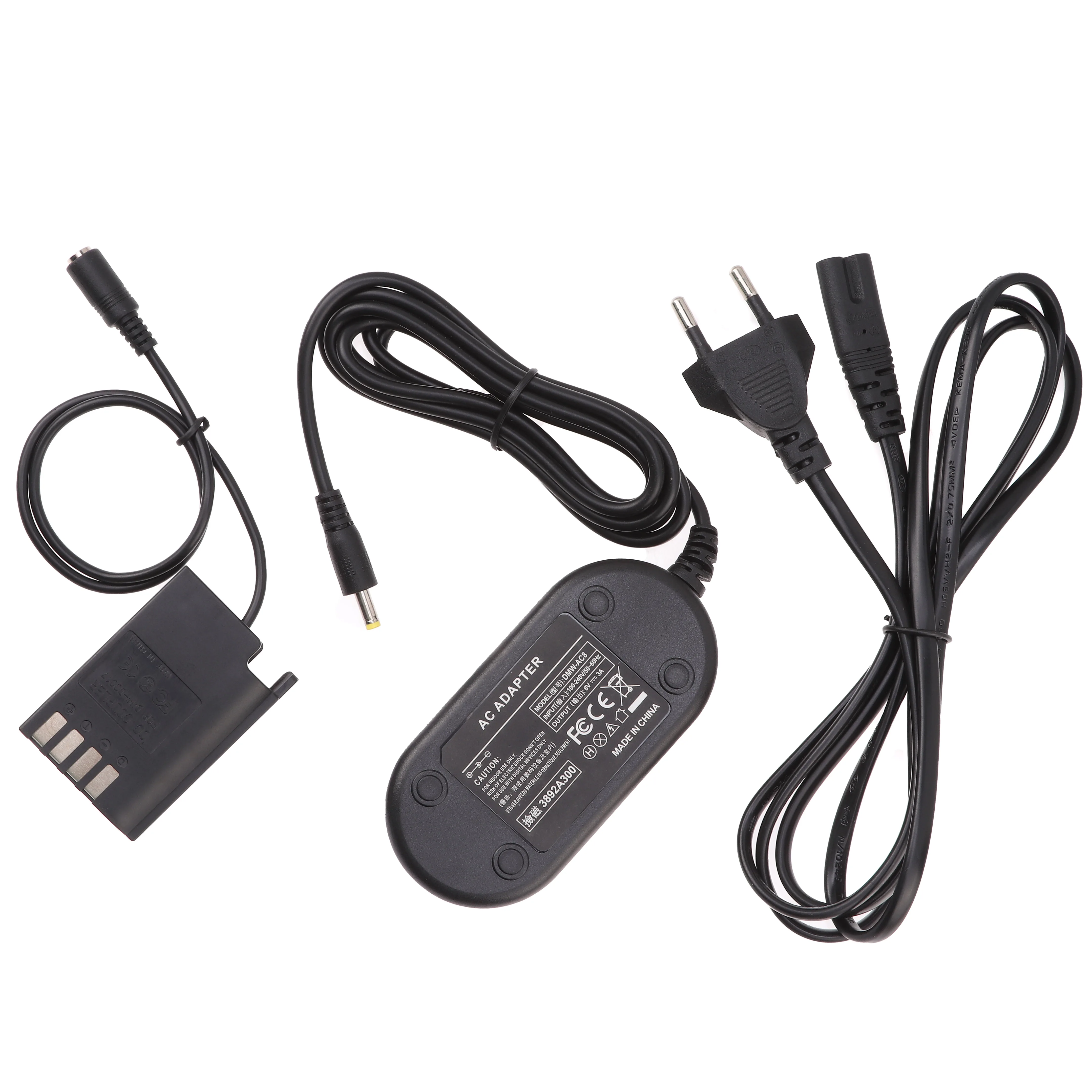 

AC Power Dummy Battery DMW-BLK22/DCC17 Coupler Adapter Cable for Panasonic DC-S5 GH5 II GH6 G9