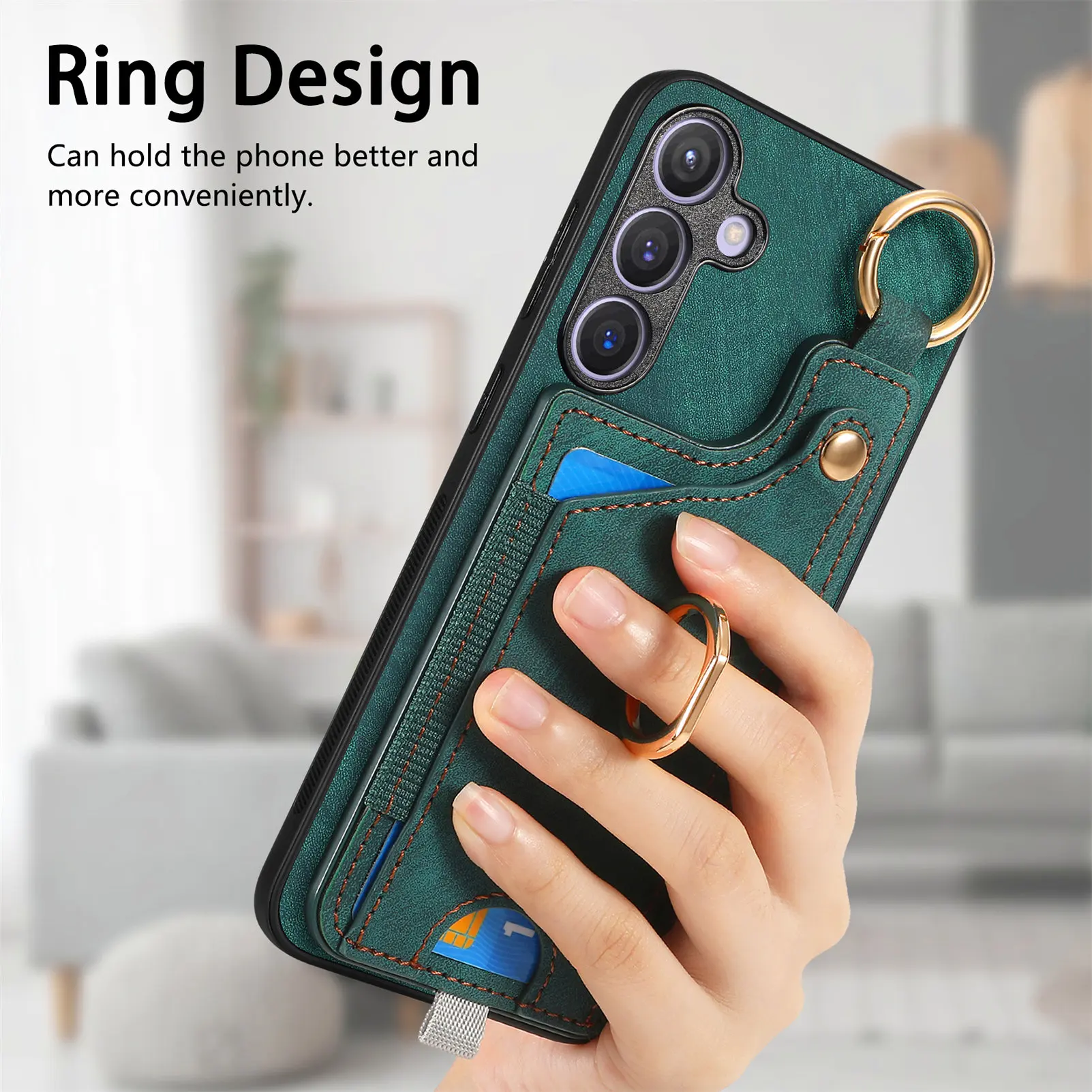Premium Magnetic Leather Wallet Case - Universal Compatibility