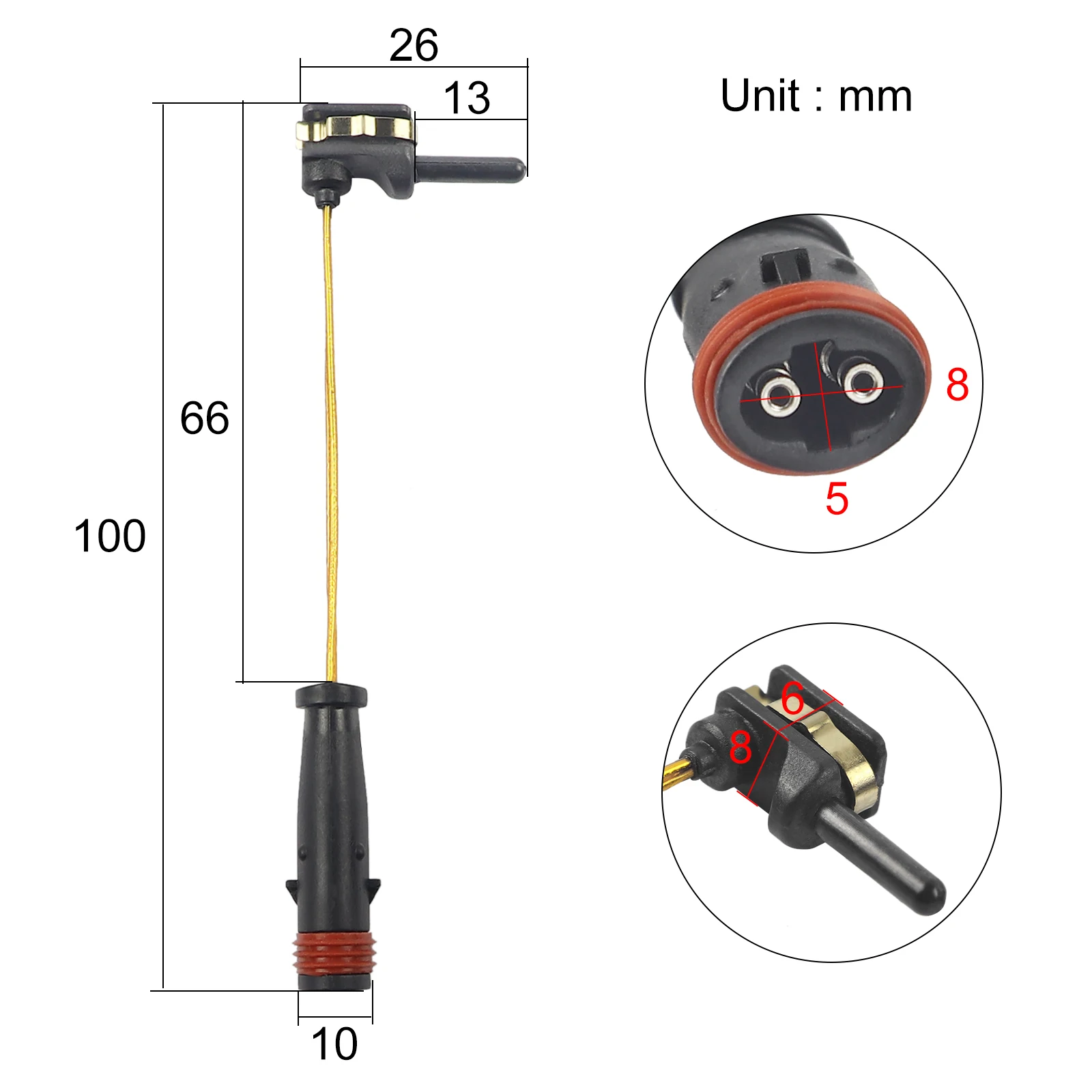 Brake Pad Wear Sensor 2115401717 for Mercedes Benz W220 W203 W211 W221 W204 W212 Maybach Brake Lines Brake Pad Sensor