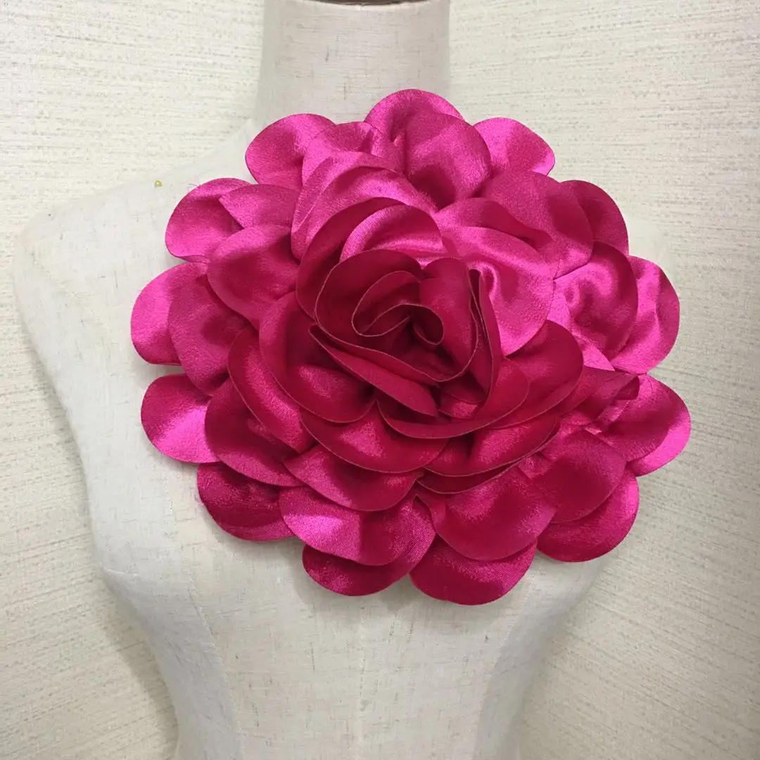25Cm Handmade Satin Flower fabric flowers