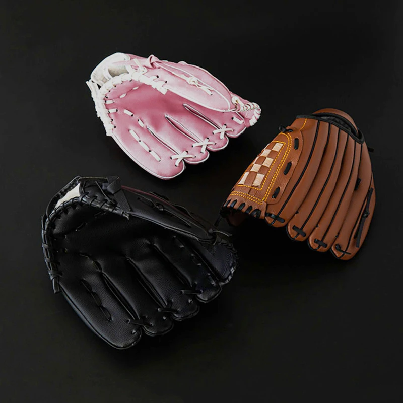 Baseball Batting Gloves For Children And Teenagers Thick PU Imitation Cowhide Adults Softball Gloves Pitchers Outdoor