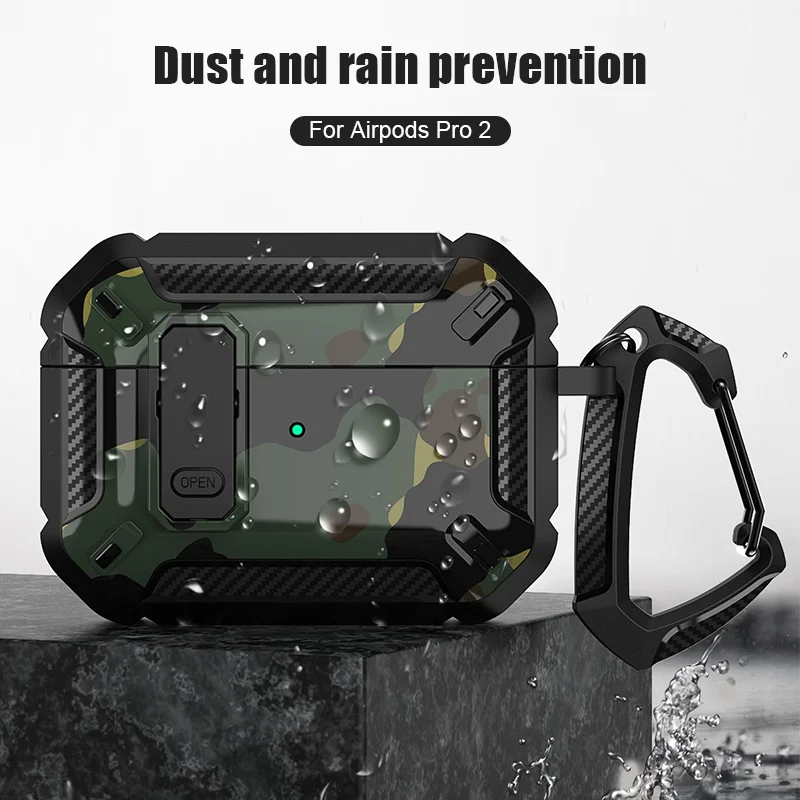 Per Airpods Pro 2 Custodia Antiurto Stampa Mimetica Armatura Custodie Per Auricolari Cover Per Cuffie Per Apple Air Pod Pro 2 3 Accessori