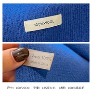 Knitted Scarf Women 100% Wool Winter Warm Scarves Bright Solid Color Design Thickened Shawl Soft Cashmere Pashmina Neck 2023 NEW 6