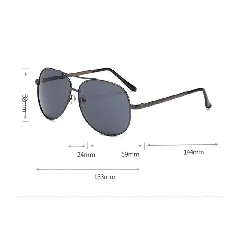Men's Polarized Sunglasses Driving Sun Glasses for Men Women Vintage Black Pilot Sunglasses UV400 Sun Protection Glassess