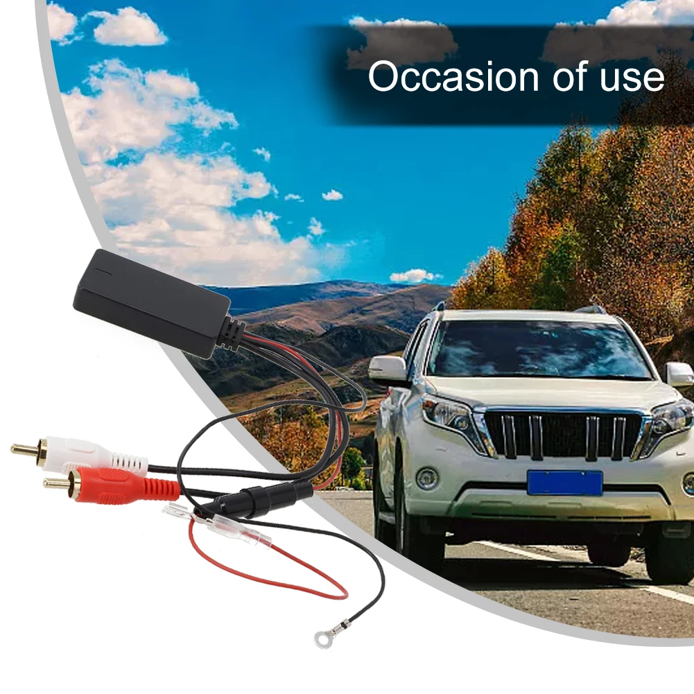 

1x Car Adapter Cable Car SUV Radio Stereo Audio Cable Adapter 2RCA Connector Music AUX Plug & Play Suitable For Most Cars