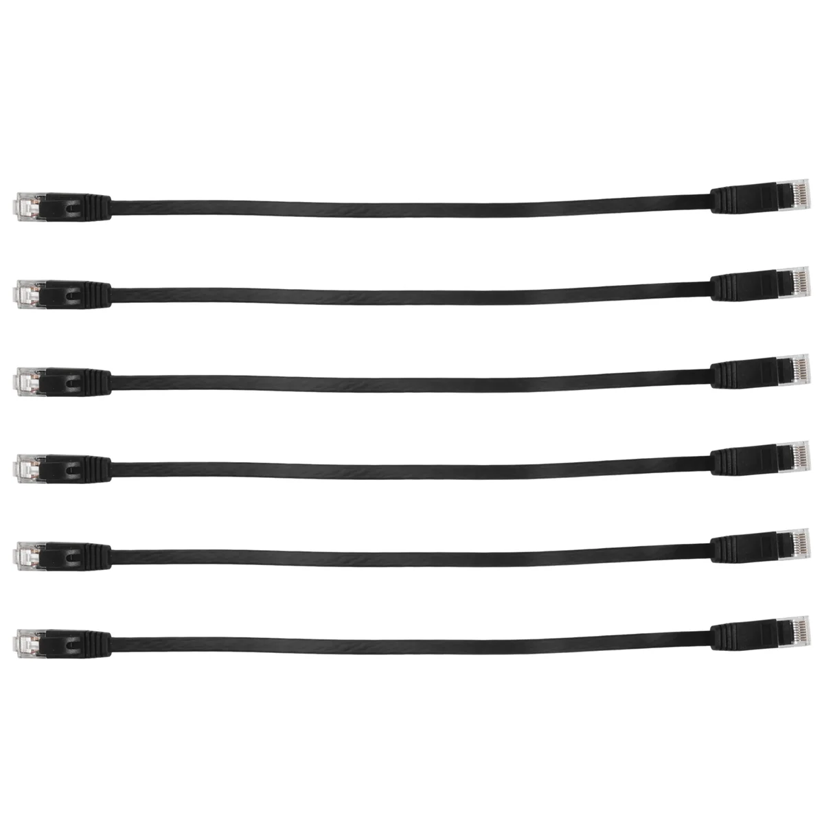 6-Pack Ultra High-Speed Flat Cat6 Ethernet Cables with Snagless RJ45 Connectors