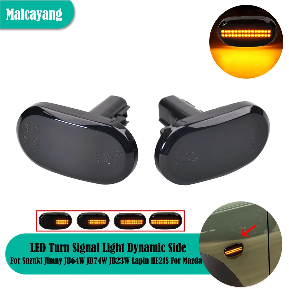 

Новый ретранслятор, динамическая лампа поворота 2X для Suzuki Jimny, с кроликом, для Mazda, Chevrolet, Cruze, автомобильный Стайлинг