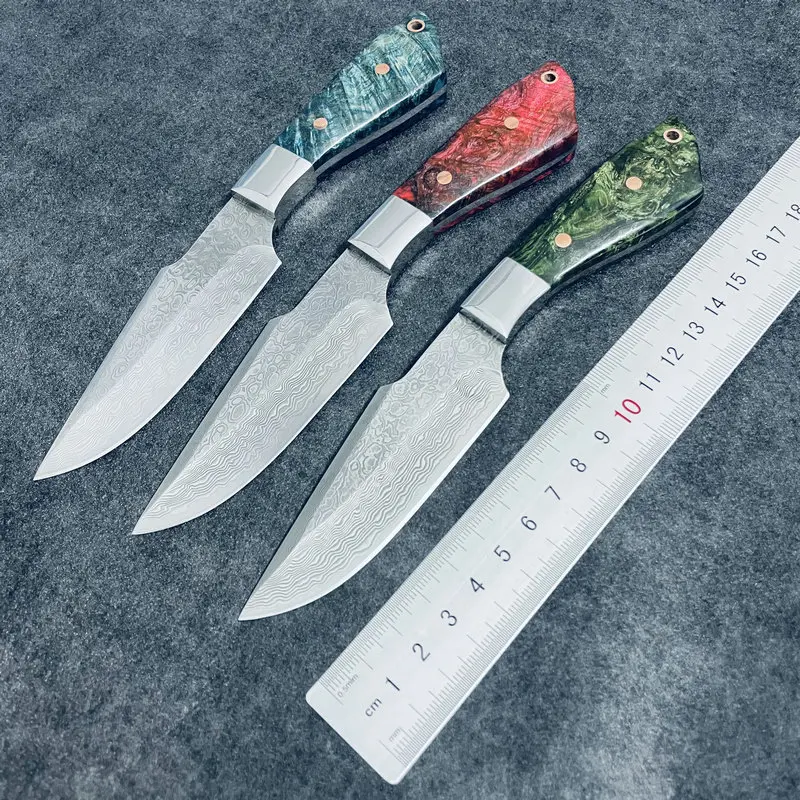 

Нож охотничий кованый из дамасской стали с фиксированным клинком, 62HRC