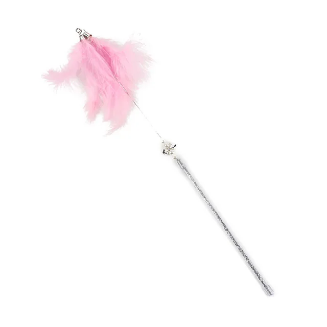 Interactive cat toy fun feathers and Bell self-tickling Cat Wand Toy Kitten Play Tease Wand Toy Cat Toy