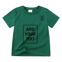 Customizing Add Your Logo Kids Baby Boys Girls T-Shirts Toddler Short Sleeve Candy Color Cotton Tee Top Children Summer Clothing 1