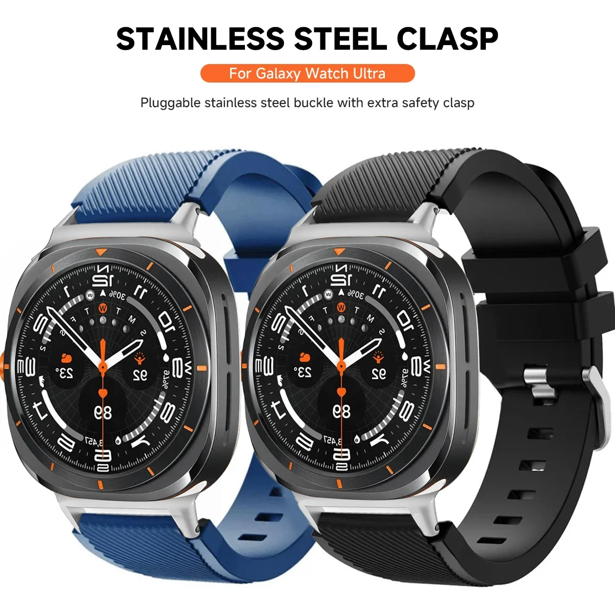 Silicone Sport Strap for Smartwatch - Ultra 47mm Band Accessory