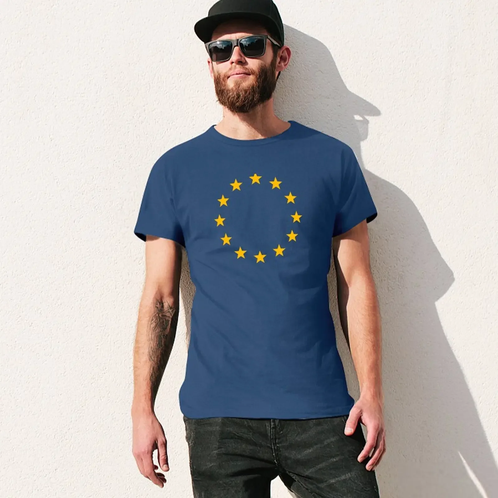 Europe, stars, flag, logo, European Union, symbol, EU T-Shirt tops animal prinfor boys customizeds plain designer t shirt men