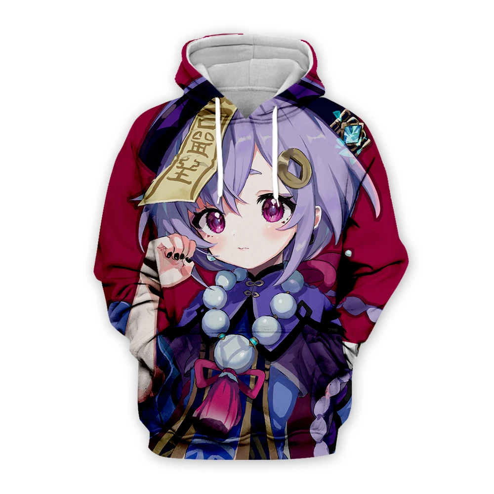 Anime Game Genshin Impact Hoodies Men 3D Print Drawstring Hoodie Sweatshirt Fashion Unisex Hoody Harajuku Streetwear XS-5XL