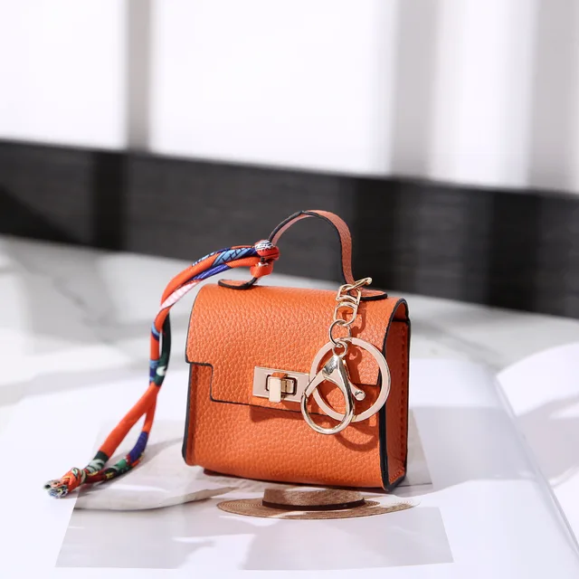 2025 New! Luxury Mini House-Shaped Bag Charm Set - Multi-Functional Lipstick/Earphone Pouch with RFID Blocking - Trendy Y2K Keyc 1