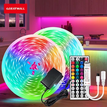 GREATWALL IR44K 5050 LED strip 32.8f/16.4 feet Halloween Christmas decoration DC LED neon light RGB flexible light configuration 1