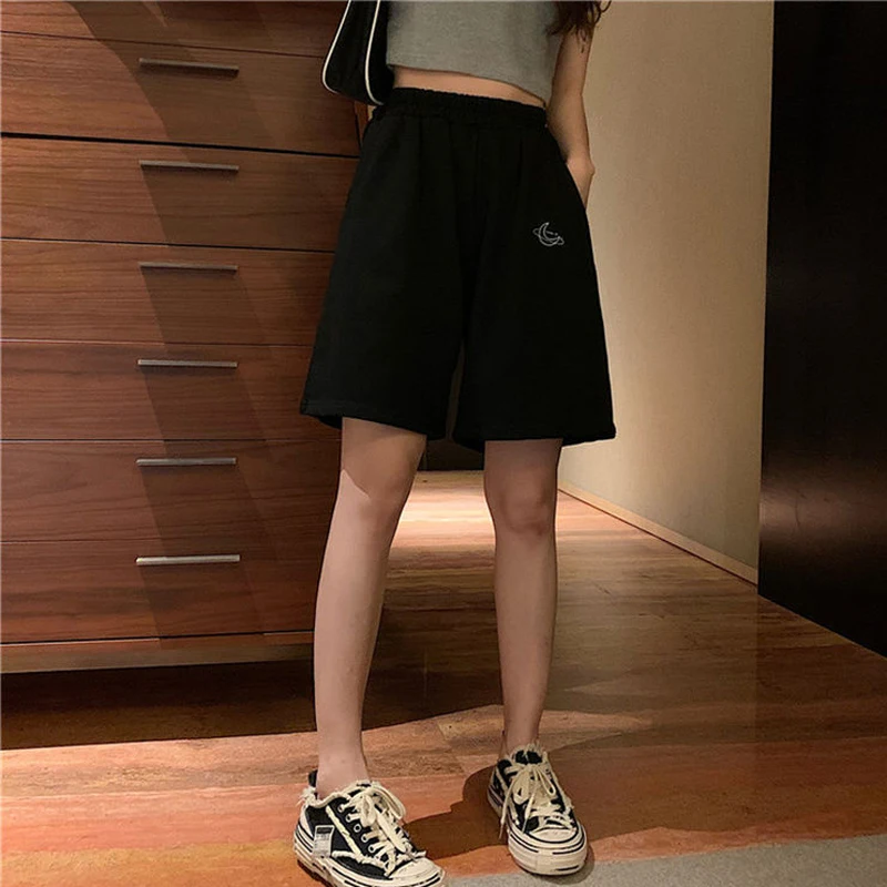 2022 Fashion Woman Clothes Shorts Loose Pockets High Waist Shorts Casual Summer Breathable Shorts Student Women's Clothing bike shorts