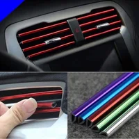 10 Pcs Car Air Vent Grille decoration Trim Sticker U Style Air Conditioner Outlet Decoration Strip Car Decoration 1