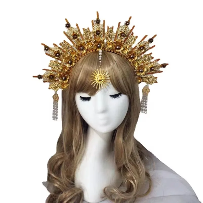 Gothic Halo Goddess Headband for Halloween and Cosplay